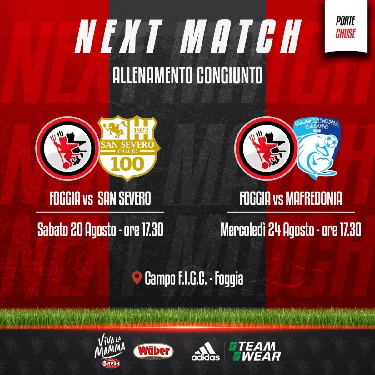 Amichevoli Foggia, dove vedere il match col Manfredonia - Immagine in evidenza: test precampionato Foggia - crediti foto: pagina ufficiale Facebook Calcio Foggia 1920