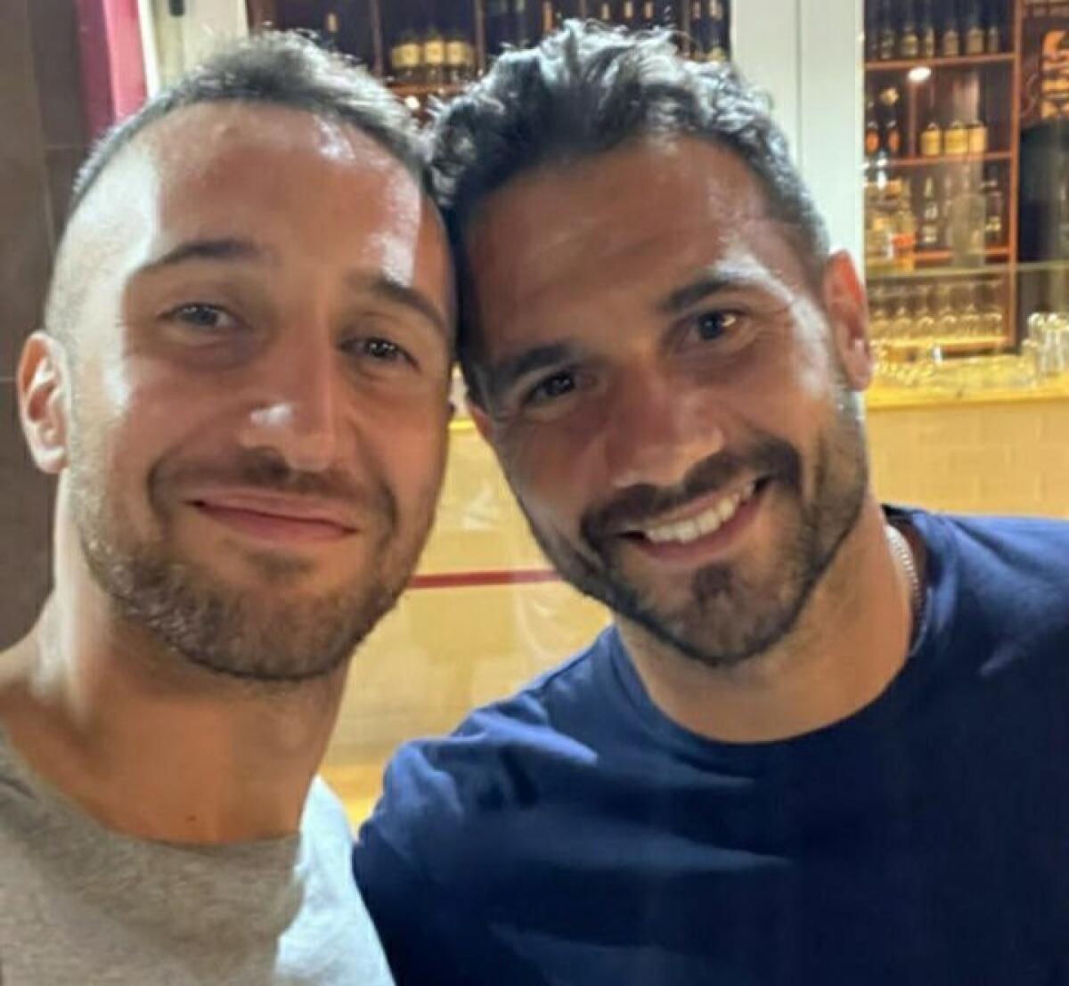 Foggia, Sciacca difende Curcio: "Hai sempre lasciato parlare il campo" - Immagine in evidenza: Giacomo Sciacca e Alessio Curcio - dalle Instagram Stories di Giacomo Sciacca