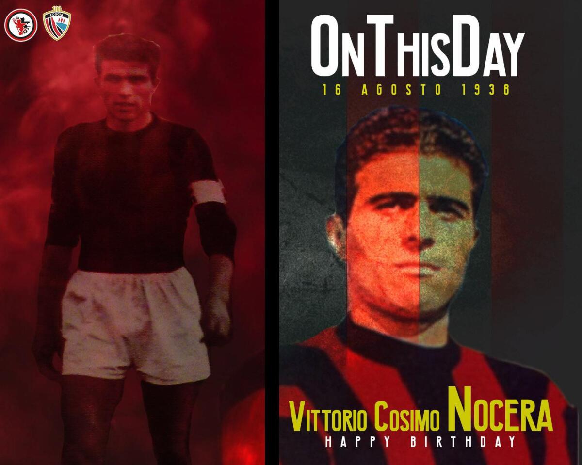 Foggia, Nocera avrebbe oggi compiuto 84 anni - Immagine in evidenza: Vittorio Cosimo Nocera - crediti foto: pagina ufficiale Facebook Calcio Foggia 1920