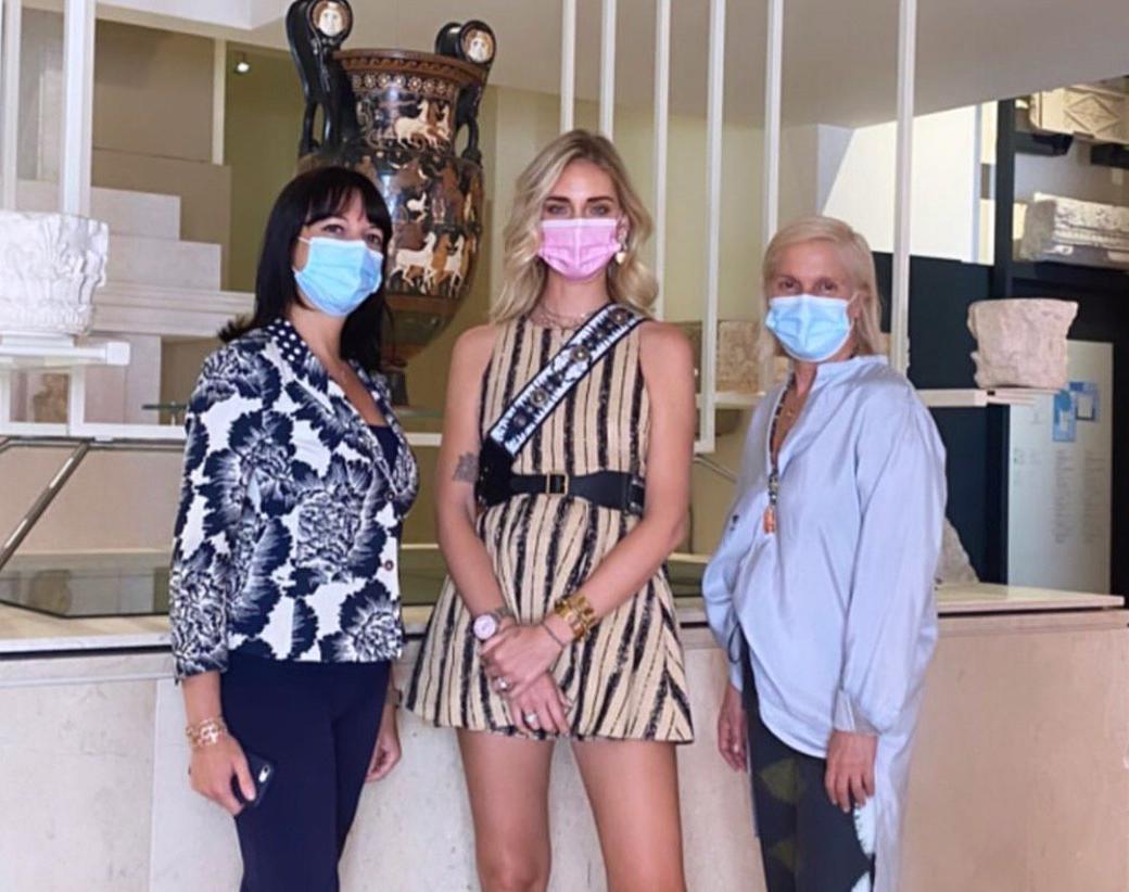 Eva Degl'Innocenti, Chiara Ferragni e Maria Grazia Chiuri.Luglio 2020