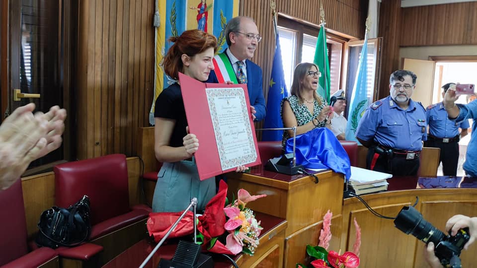 La cerimonia in aula consiliare con il sindaco Pietro Bove