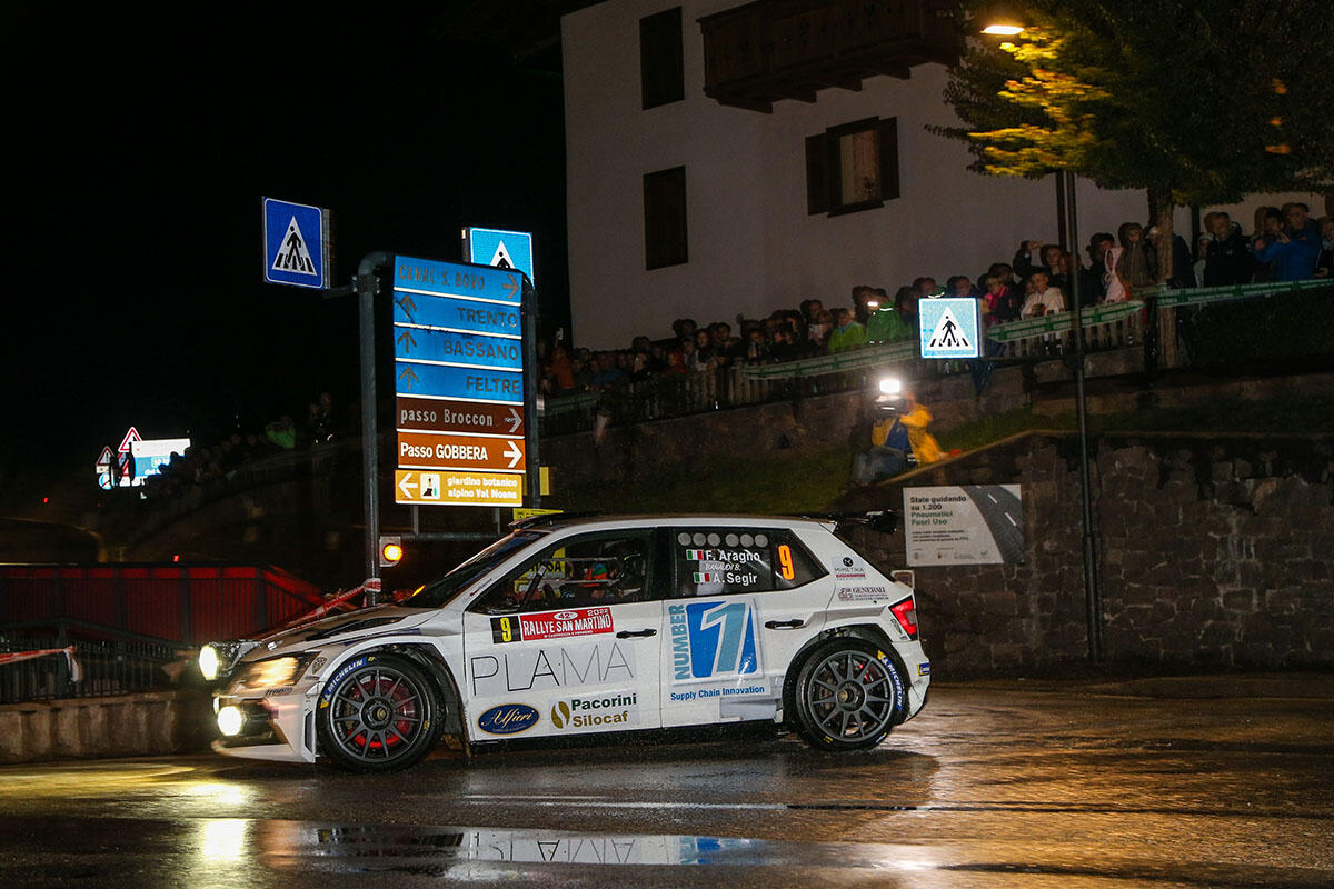 Aragno-Segir leader nella notte del Rallye San Martino di Castrozza - 