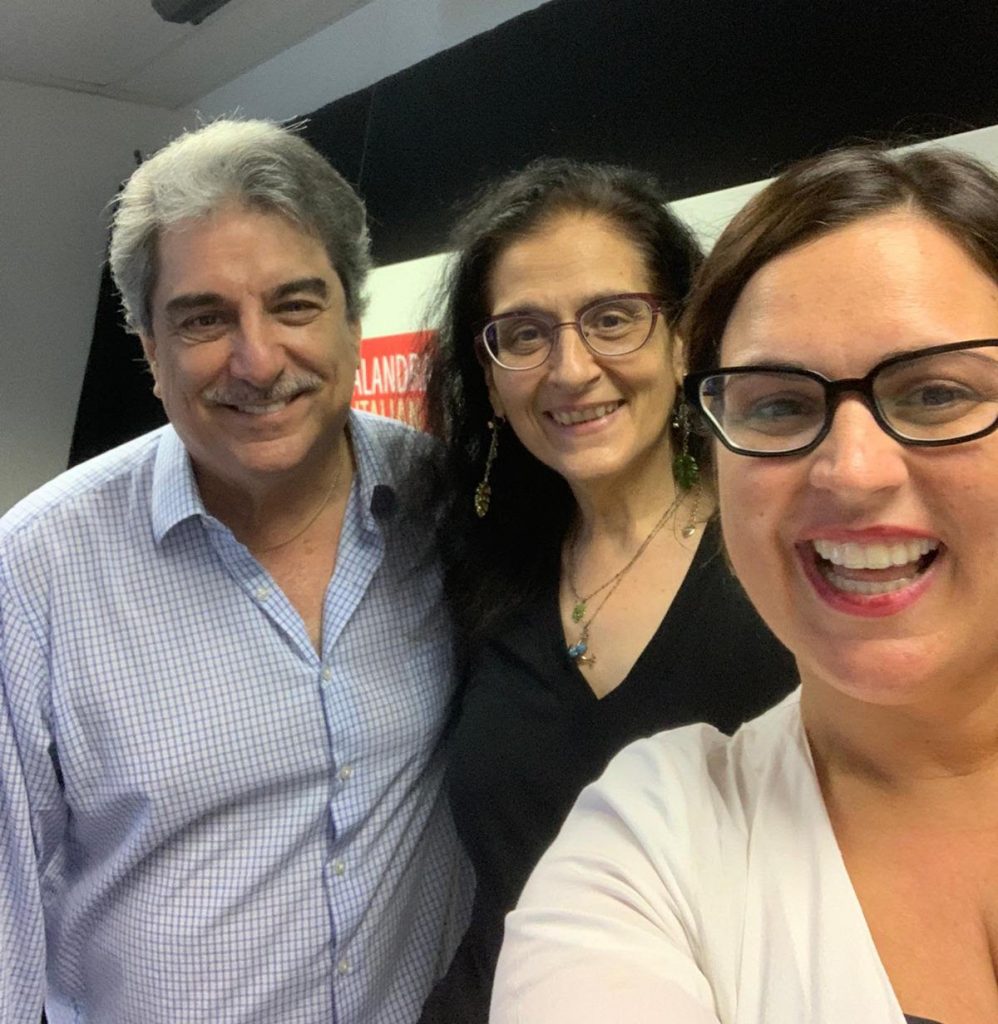 Anthony Tamburri e Donna Chirico con Carmen Petruzzi a destra. Nella foto di copertina Carmen Petruzzi e Antonella Cagnolati