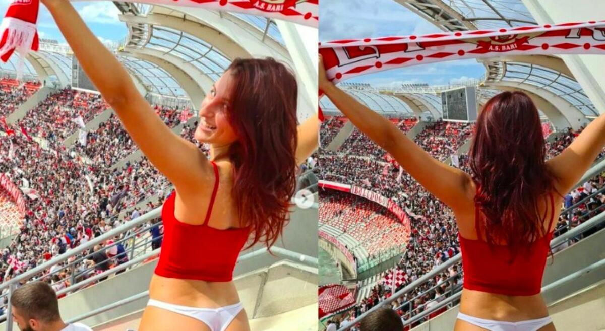 Lato B in mostra allo stadio S. Nicola: “Sono una donna libera” - Foto: Leggo.it