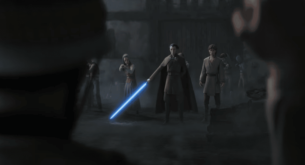Dooku e il suo giovane apprendista Qui-Gon Jinn