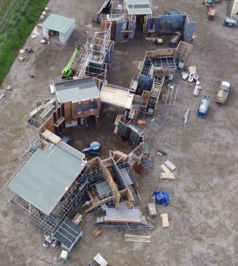 Foto del set dall'alto