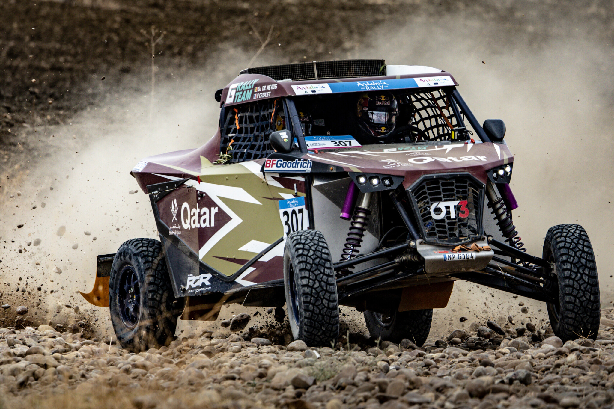 Guillaume de Mevius subito in testa sul buggy OT3 in terra andalusa (Foto: Red Bull Content Pool)