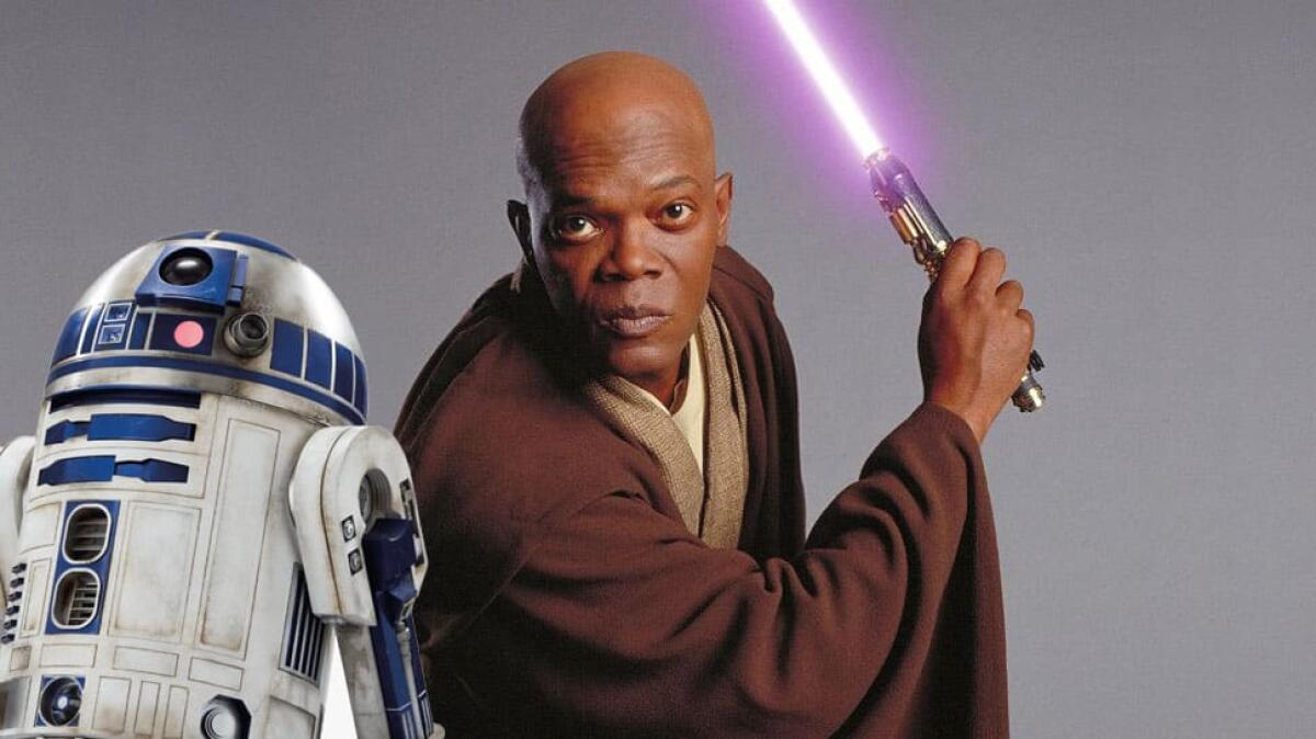 Un'IA trasforma Samuel L. Jackson in R2-D2: il risultato è disturbante - Mace Windu ed R2-D2