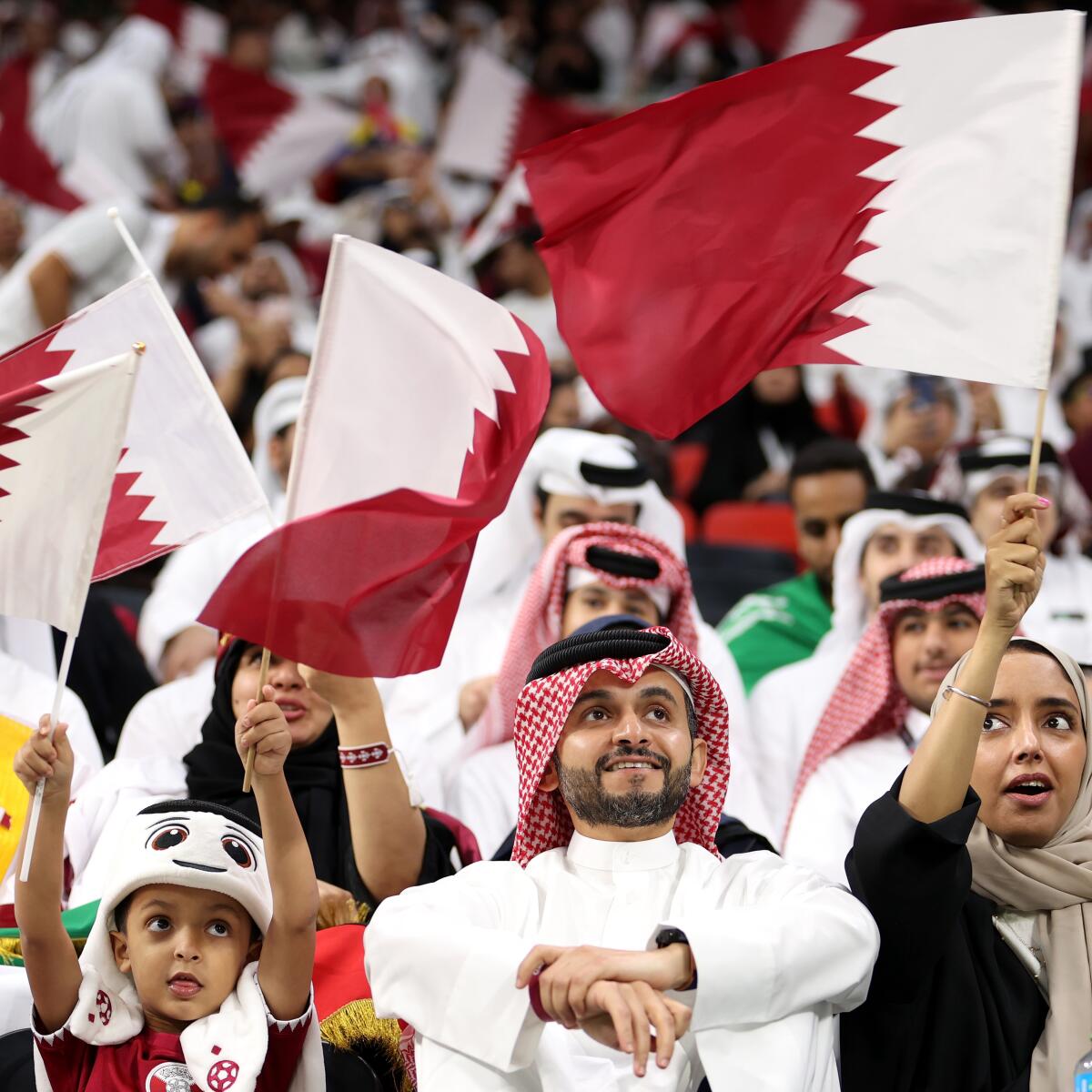 Qatar 2022 è la prima coppa del mondo che si sblocca con un rigore - I tifosi del Qatar, foto di Pasquale Golia, riproduzione riservata