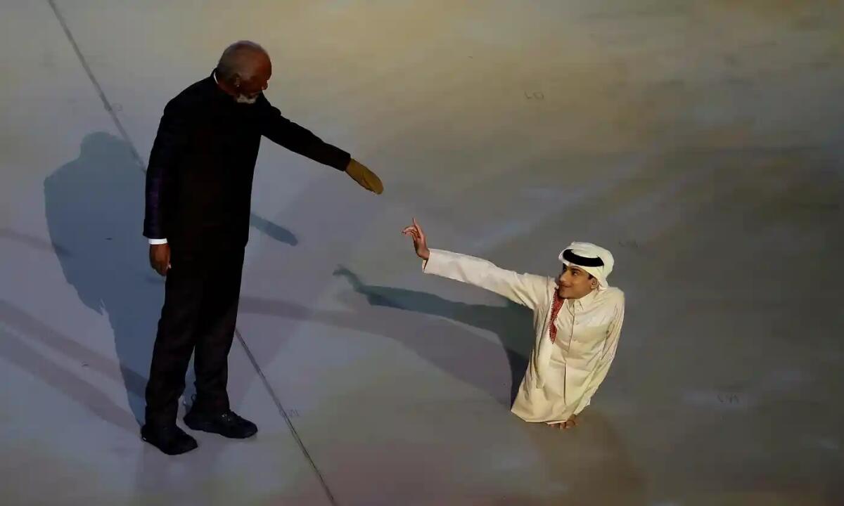 Qatar 2022, in apertura la disabilità e voglia di costruire ponti - La cerimonia di apertura in Qatar 2022, foto di Pasquale Golia - riproduzione riservata