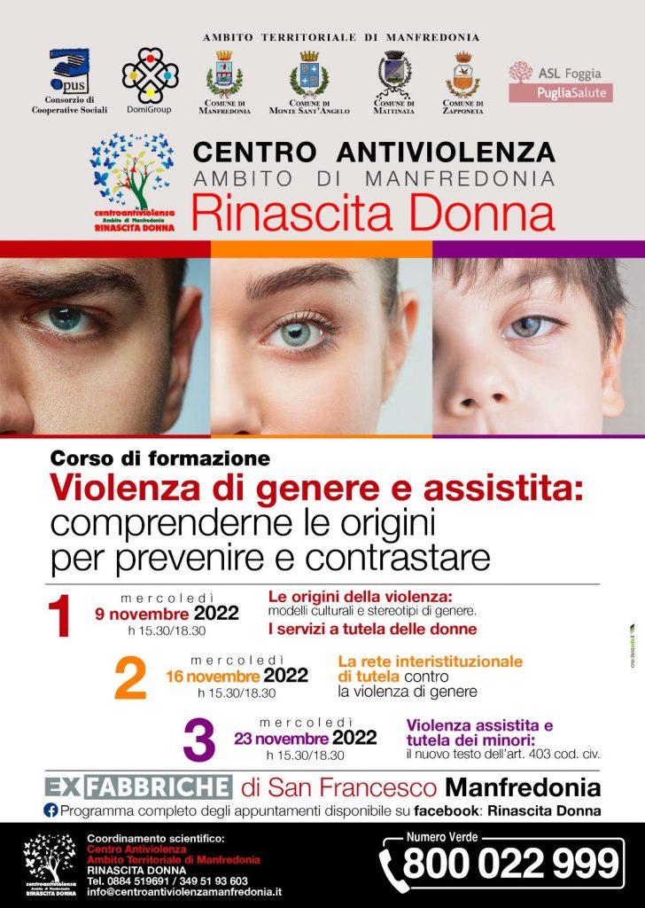 Violenza contro le donne, al Cav di Manfredonia tre giorni di formazione