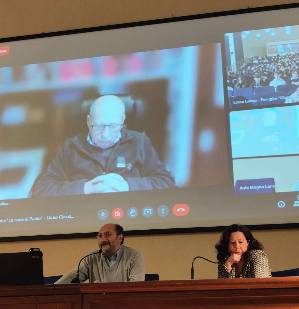 Marco Lillo, Laura Maggio e Salvatore Borsellino in collegamento