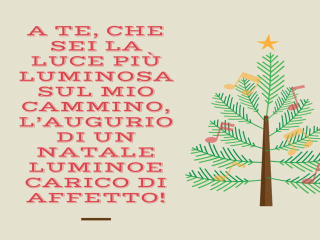 A te, che sei la luce più luminosa sul mio cammino, l’augurio di un Natale luminoe carico di affetto!