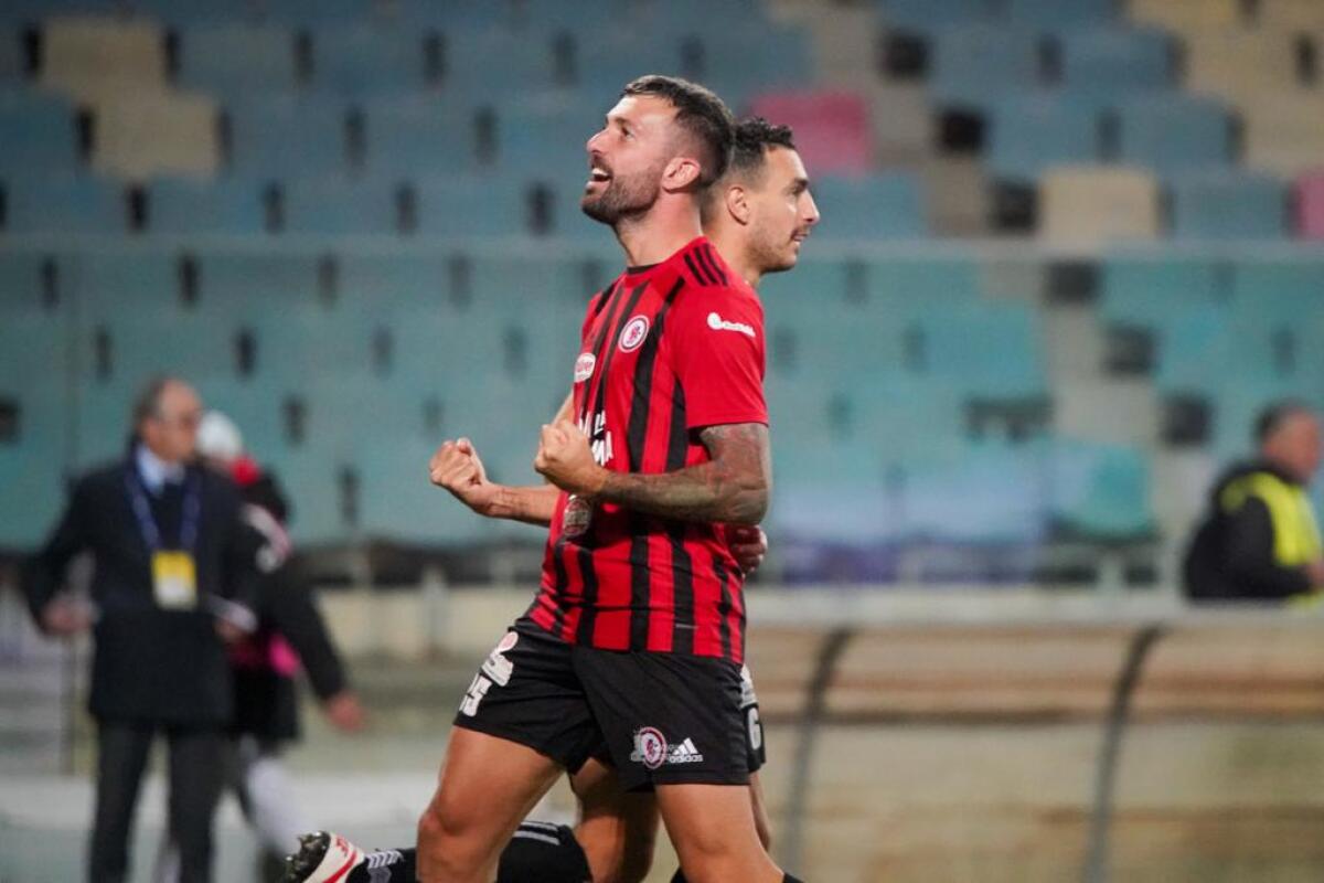 Foggia, Petermann: "Qui sono rinato. Obiettivi? Coppa Italia e..." - L’esultanza di Petermann dopo il rigore del vantaggio durante Foggia-Avellino, crediti: Mario Marino/Riproduzione Riservata