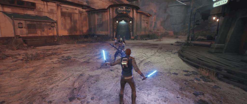 Cal con le sue due spade laser