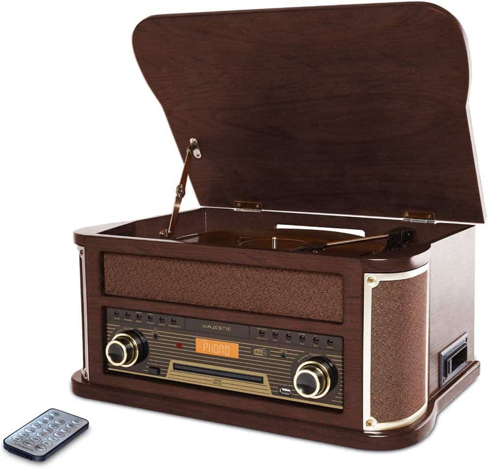 Migliori giradischi vintage retro Majestic con altoparlanti integrato
