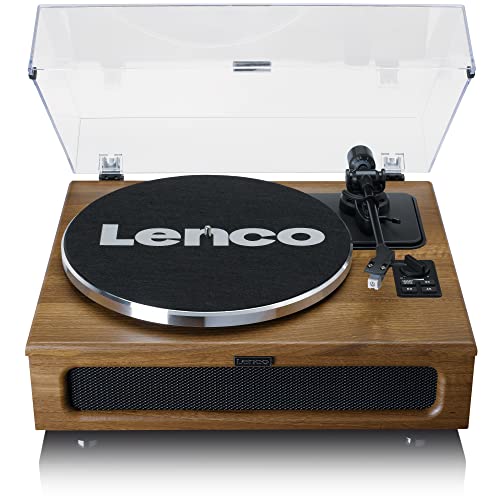 Giradischi Lenco in legno con altoparlante integrato LS-410