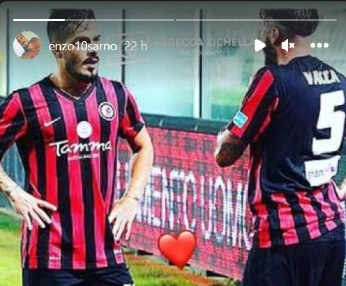 Il messaggio di Sarno per Vacca: "Bentornato a casa" - Immagine in evidenza: la storia Instagram di Vincenzo Sarno