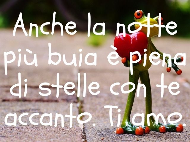 Anche la notte più buia è piena di stelle con te accanto. Ti amo.