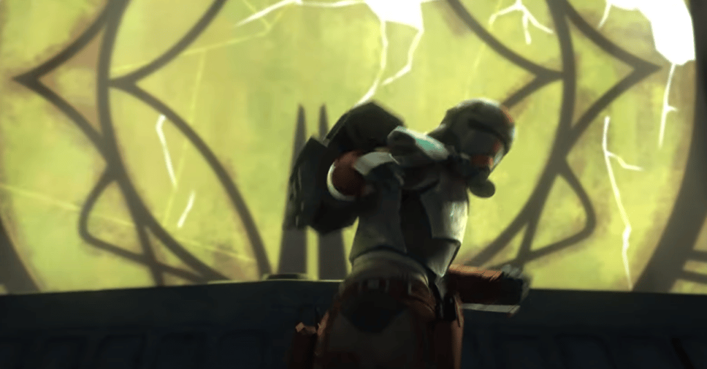 Hunter all'interno del castello di Dooku