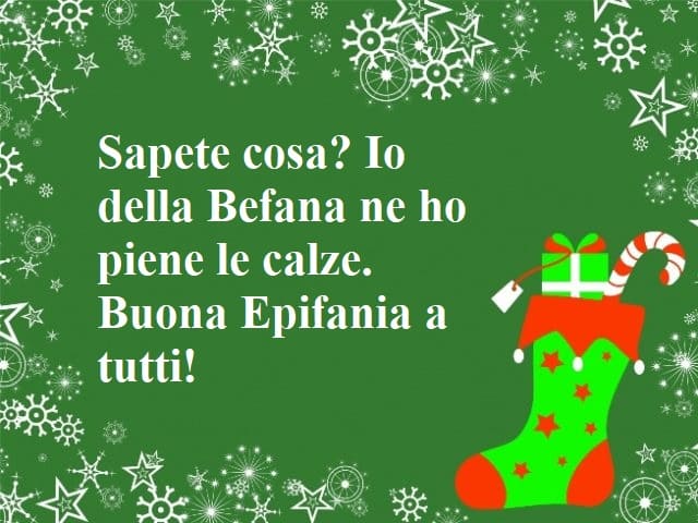 Sapete cosa? Io della Befana ne ho piene le calze. Buona Epifania a tutti!