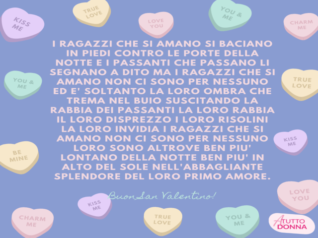 I ragazzi che si amano si baciano in piedi Contro le porte della notte E i passanti che passano li segnano a dito Ma i ragazzi che si amano Non ci sono per nessuno Ed e’ soltanto la loro ombra Che trema nel buio Suscitando la rabbia dei passanti La loro r