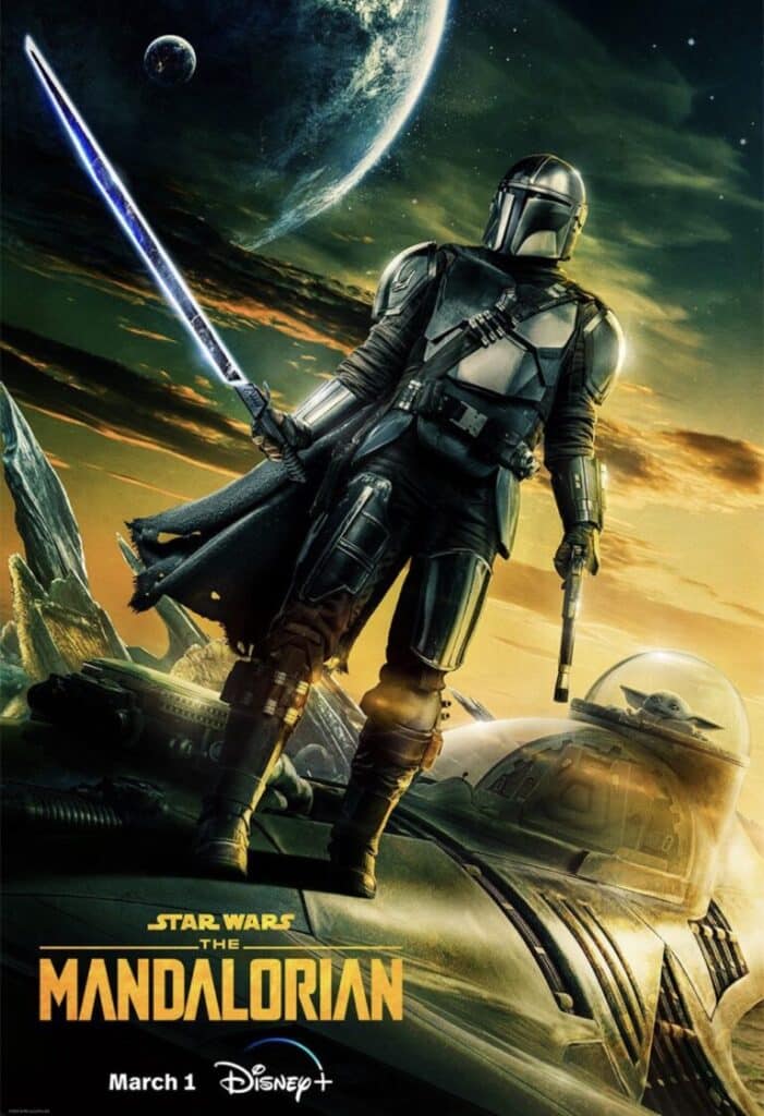 Splendido poster di Mando e Grogu