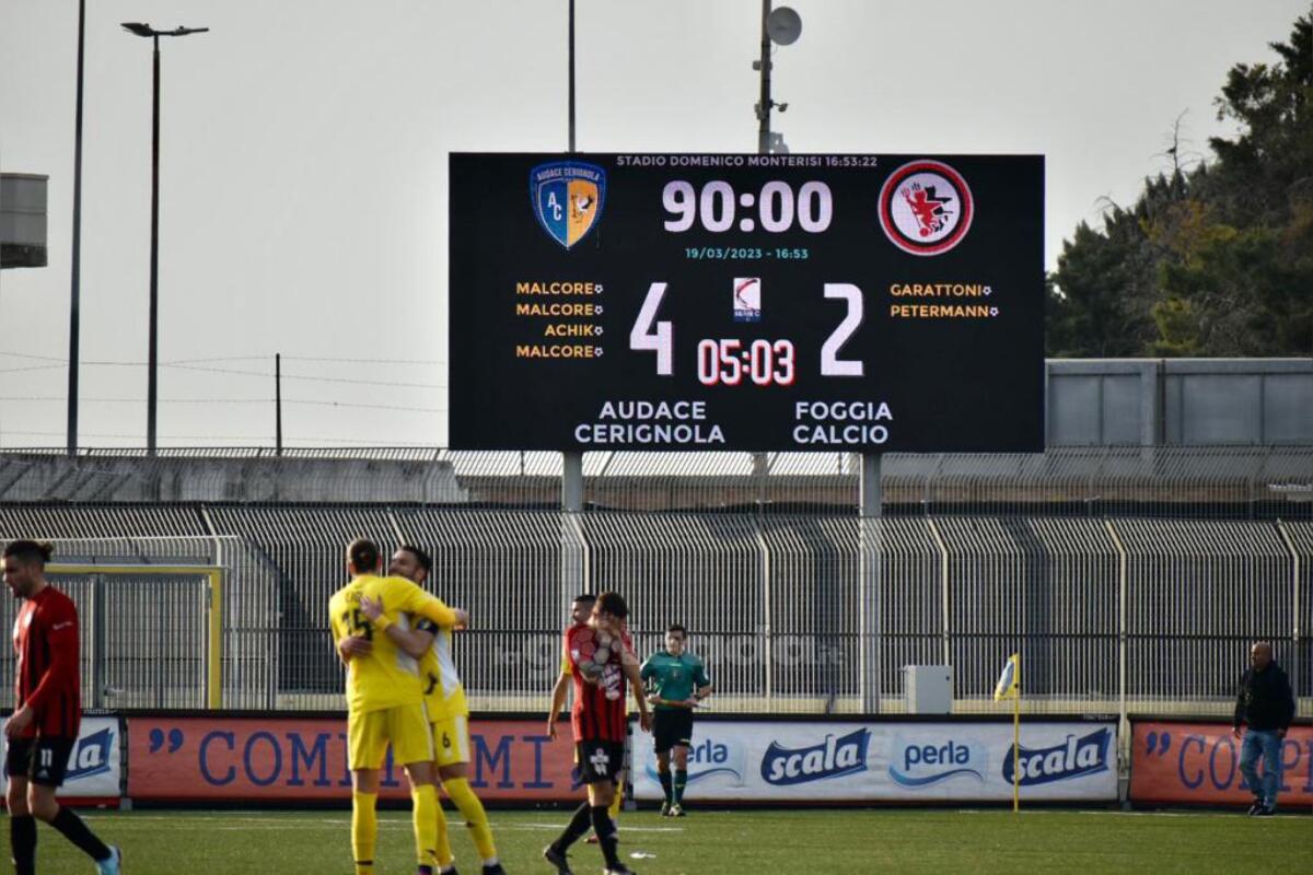 Spezzaferri: "Cerignola-Foggia spot per il calcio" - Immagine in evidenza: uno scatto di Audace Cerignola-Foggia (Serie C - girone C 22/23) - crediti: foto di Luigia Spinelli (RIPRODUZIONE RISERVATA)
