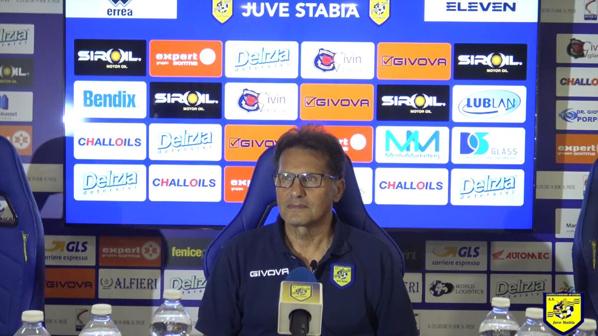Walter Novellino: "Foggia? Hanno fatto altre scelte" - Immagine in evidenza: Walter Novellino - crediti foto: canale ufficiale YouTube S.S. Juve Stabia (frame da video)