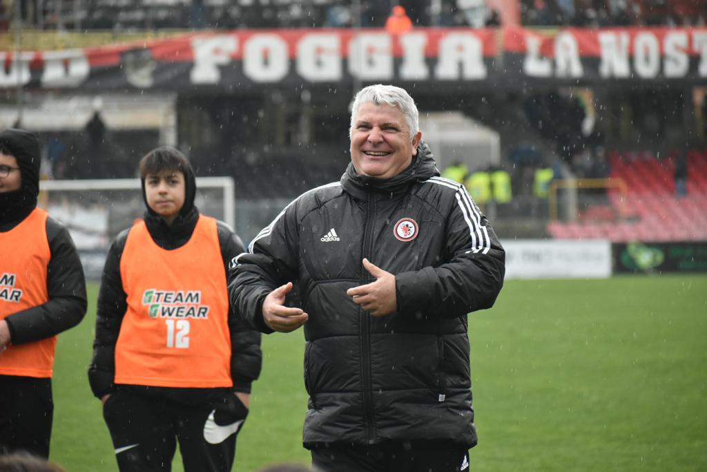 Mario Somma dopo la vittoria contro la Viterbese, foto di Luigia Spinelli - riproduzione riservata