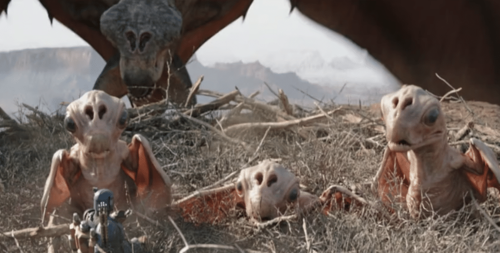 Il nido della creatura e i suoi piccoli