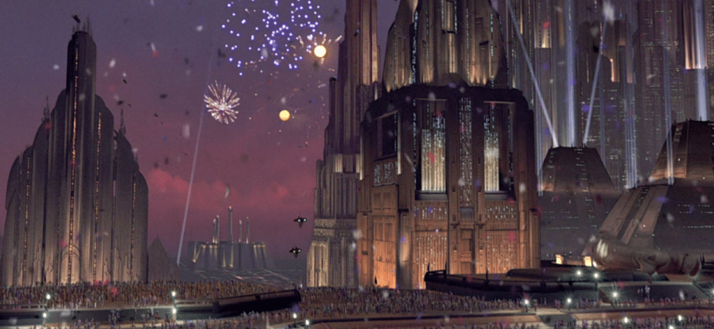 I festeggiamenti su Coruscant