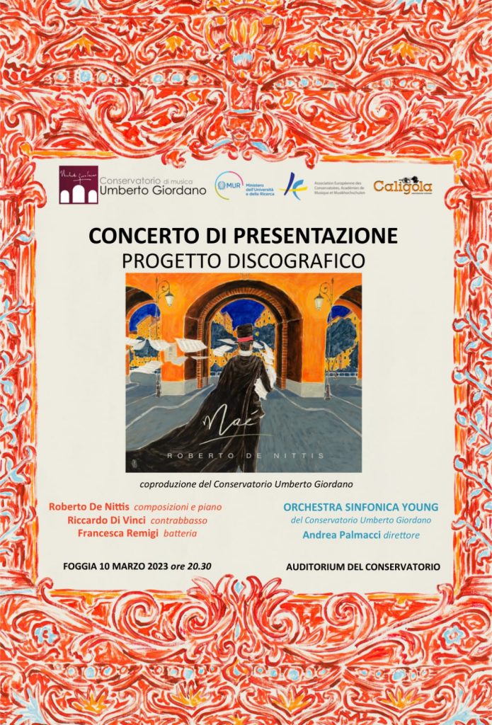 Roberto De Nittis al Conservatorio di Foggia presenta il cd su U. Giordano