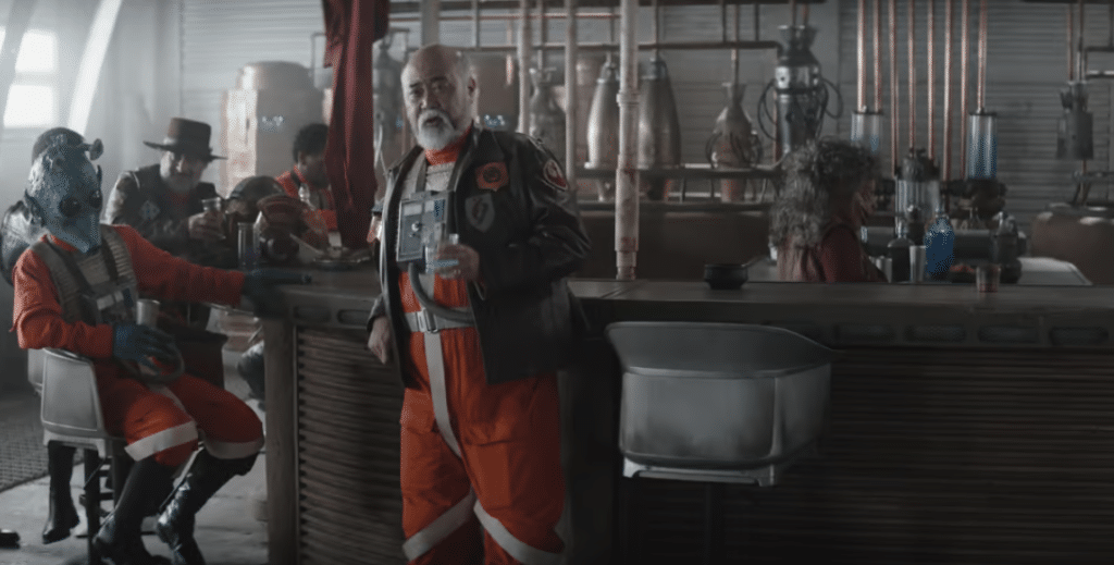 Carson Teva e gli altri piloti alla Base Adelphi