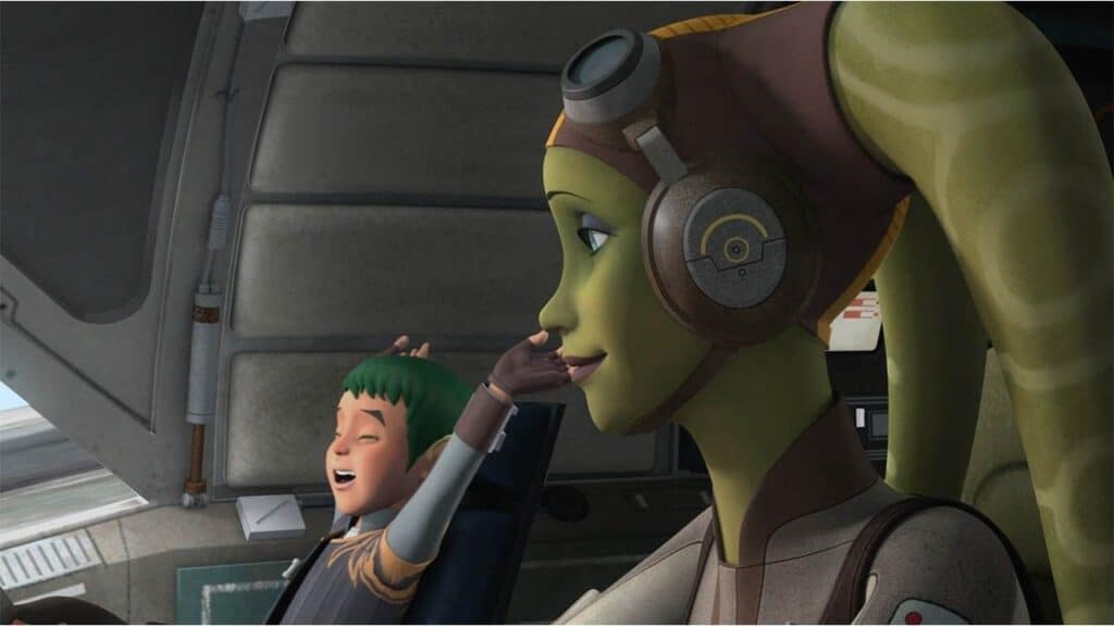 Hera e suo figlio Jacen Syndulla