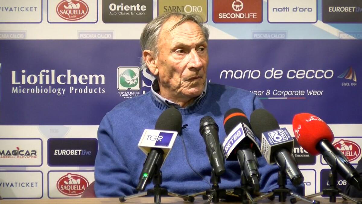 Rinvio dei playoff, Zeman non ci sta: ecco cosa ha detto - Immagine in evidenza: Zdeněk Zeman - crediti foto: pagina ufficiale Facebook Pescara Calcio (frame da video)