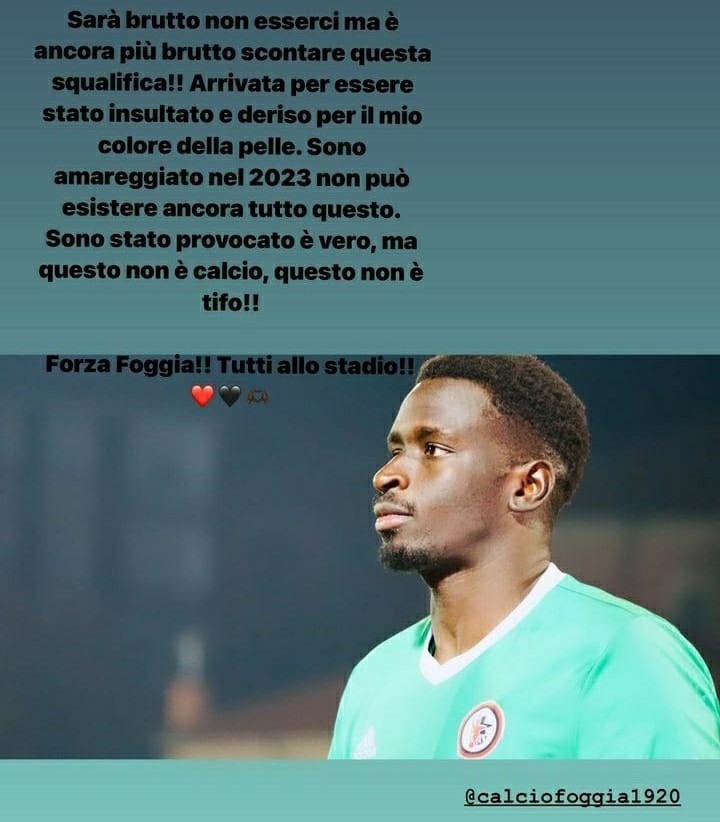 Immagine in evidenza: l'Instagram Story di Demba Thiam - crediti foto: dalla sezione Stories del suo profilo ufficiale