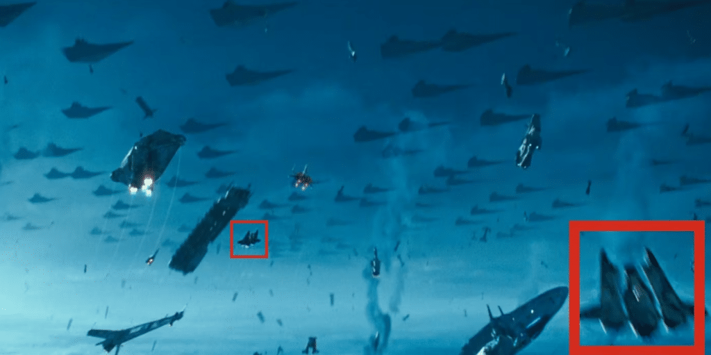 Navi mandaloriane durante la battaglia di Exegol