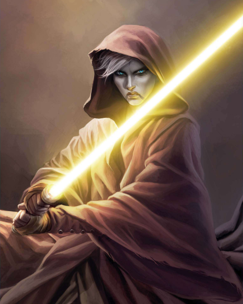 Concept di Asajj Ventress con la spada laser gialla