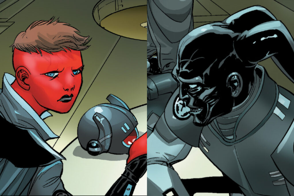 Iskat Akaris (a sx) nella serie a fumetti Darth Vader 2017