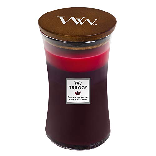 Woodwick Candela profumata grande alla profumazione frutti di bosco