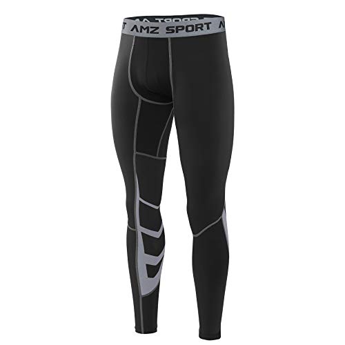 AMZSPORT Pantaloni sportivi a compressione da uomo