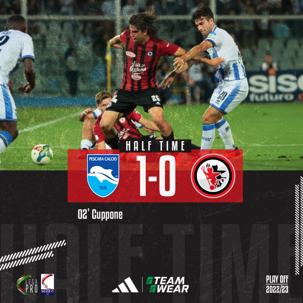 Immagine in evidenza: Pescara-Foggia 1-0 all'intervallo - crediti foto: pagina ufficiale Facebook Calcio Foggia 1920