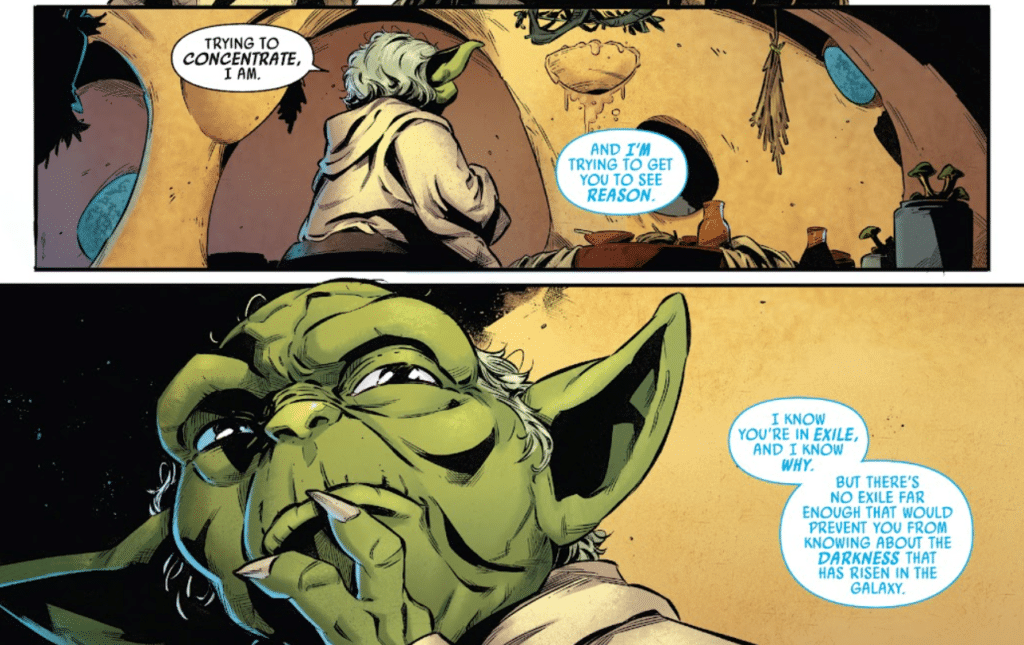 Tavola dal settimo numero di Star Wars: Yoda