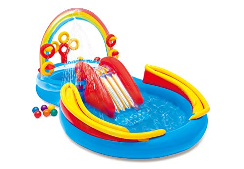 Intex: Rainbow piscina per bambini con scivolo