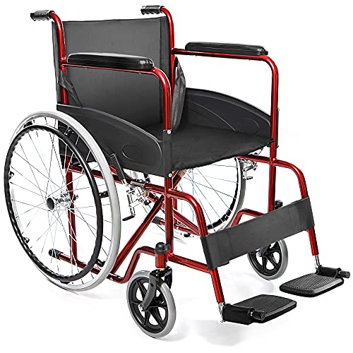 AIESI® Sedia a rotelle pieghevole