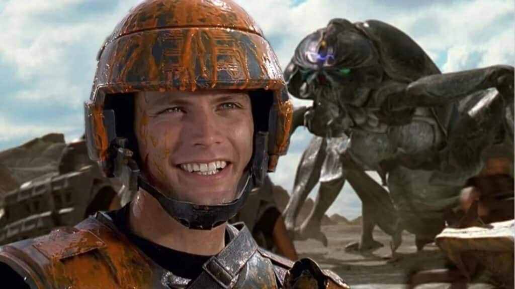 Un fotomontaggio realizzato con materiale presente nel film Starship Troopers del 1997.