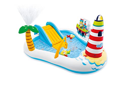 Intex: Playcenter fishing piscina per bambini con scivolo