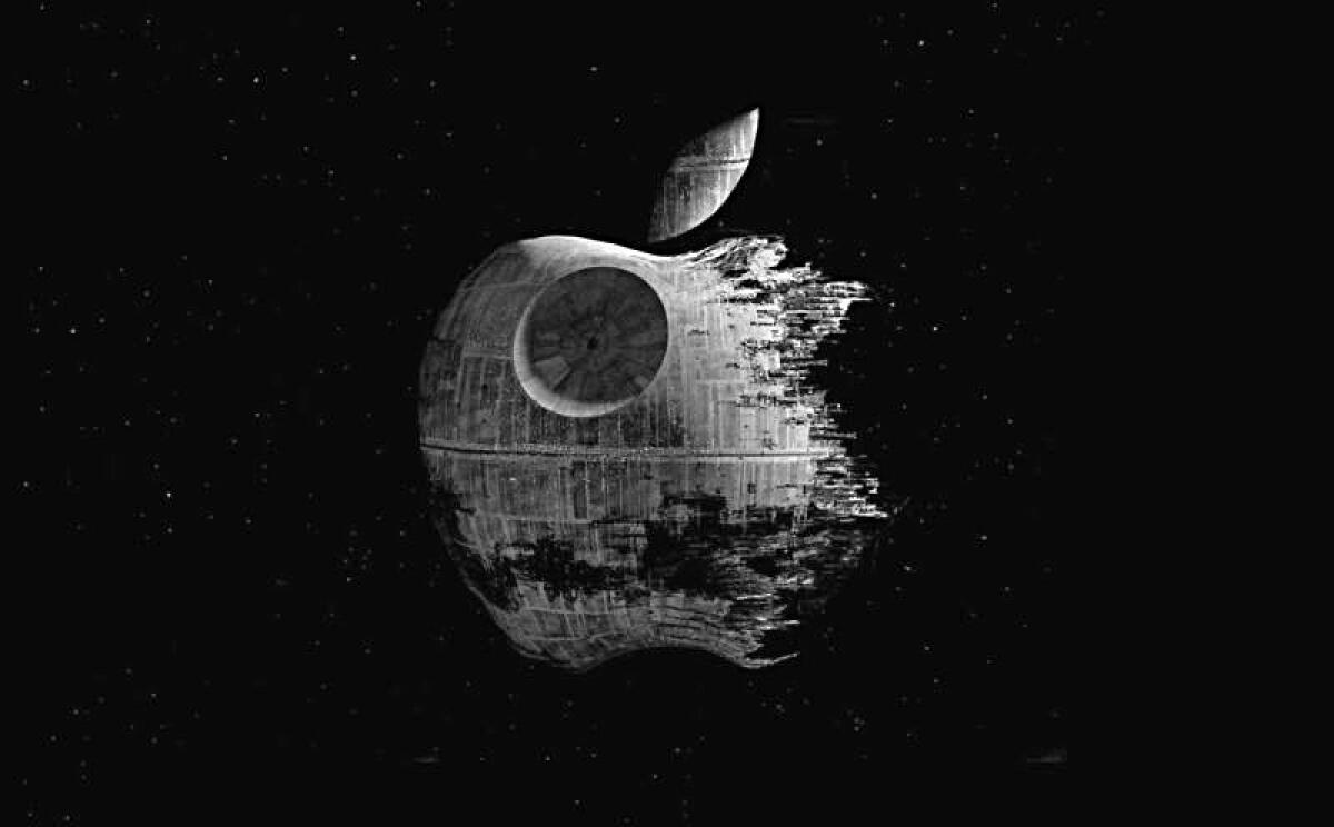 Disney verrà acquistata da Apple? Ecco cosa cambierebbe per Star Wars - La Morte Nera con in logo di Apple