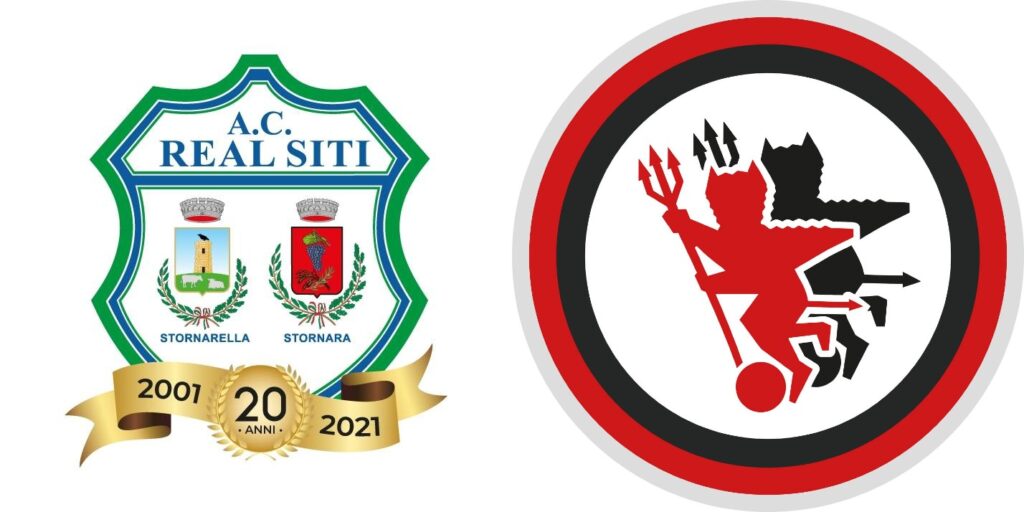 Immagine in evidenza: gli stemmi di Real Siti e Foggia - crediti foto (di entrambe, rispettivamente): pagine ufficiali Facebook delle due società